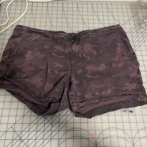 Eddie Bauer Purple Camo Women's Cargo Shorts